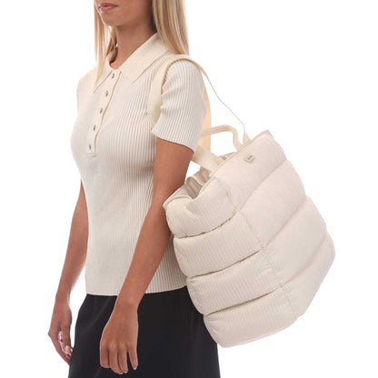 White - Side - Hugo Boss Deva Quilted Tote Bag