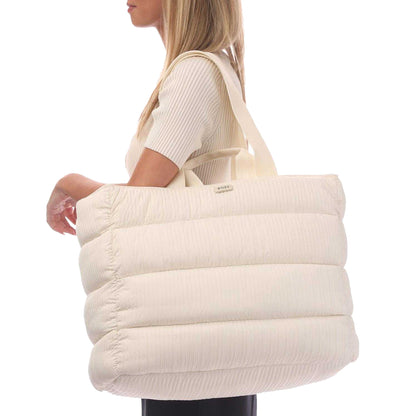 White - Front - Hugo Boss Deva Quilted Tote Bag
