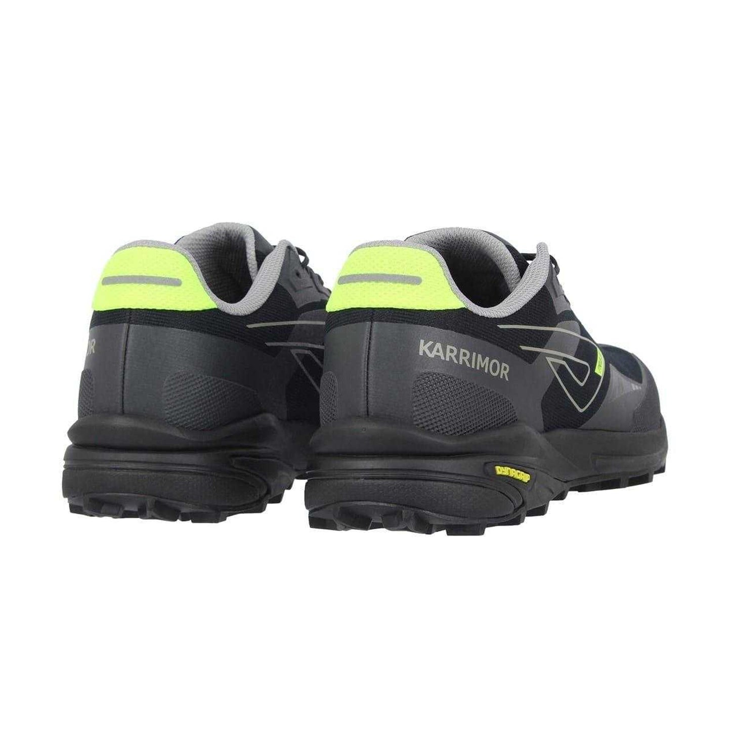 Black-Lime - Back - Karrimor Mens Verge Trail Trainers