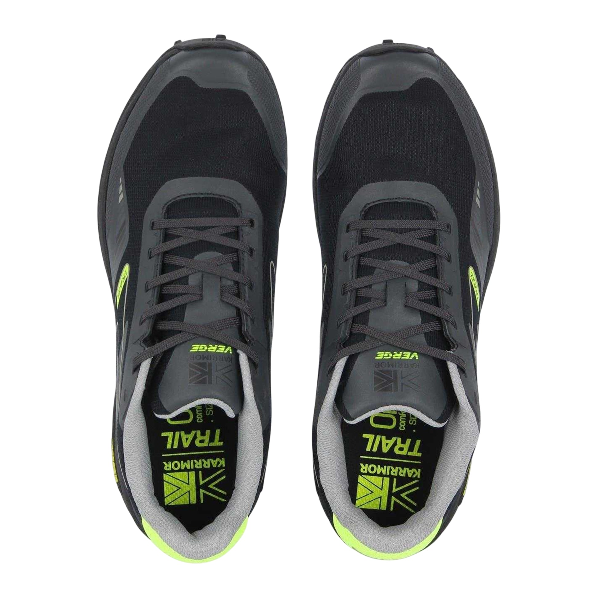 Black-Lime - Lifestyle - Karrimor Mens Verge Trail Trainers