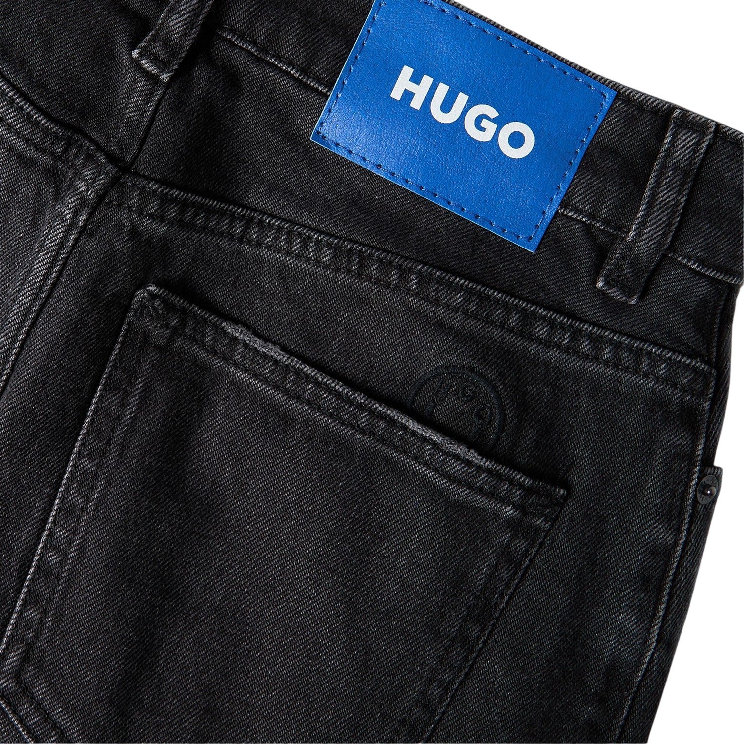Black - Side - Hugo Womens-Ladies Goja Denim Midi Skirt