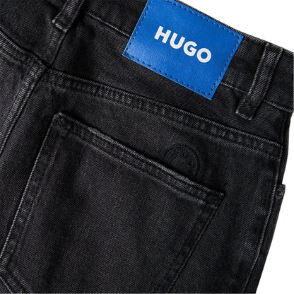 Black - Side - Hugo Womens-Ladies Goja Denim Midi Skirt