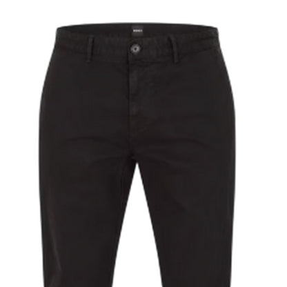 Black - Side - Boss Mens Crigan Regular Trousers