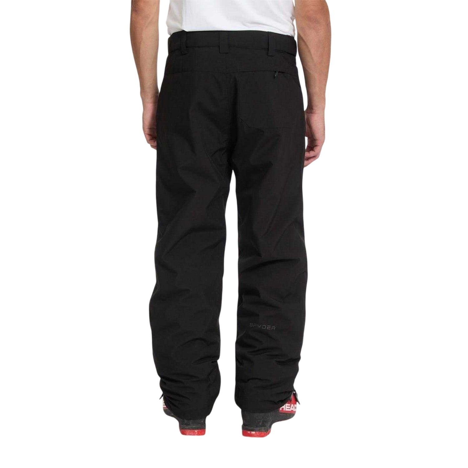 Black - Back - Spyder Mens Wide Leg Salopettes