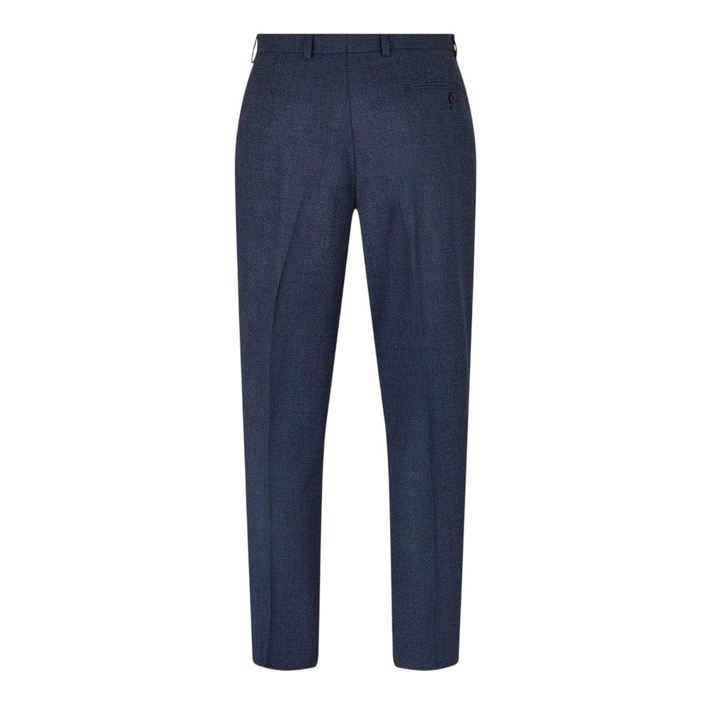 Navy - Back - Ted Baker Mens Speckle Regular Formal Trousers
