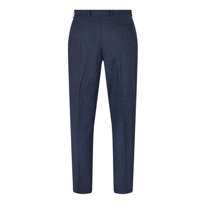 Navy - Back - Ted Baker Mens Speckle Regular Formal Trousers