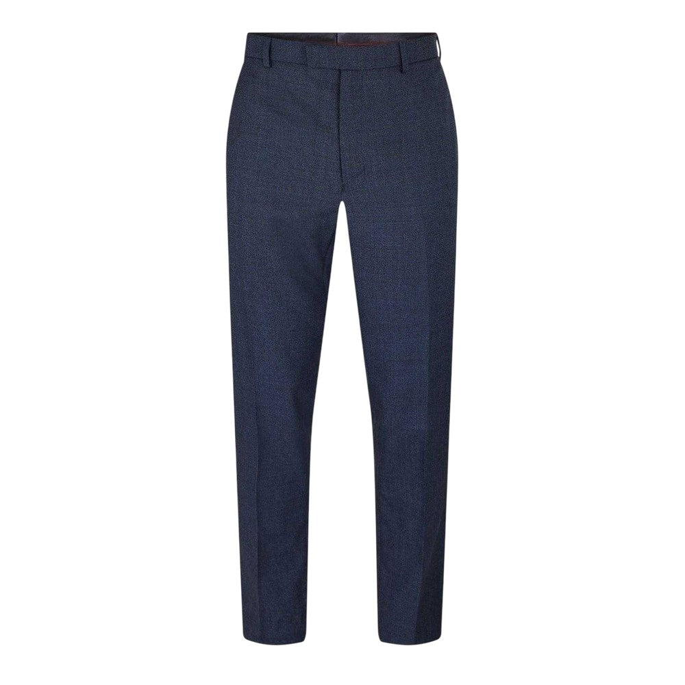 Navy - Front - Ted Baker Mens Speckle Regular Formal Trousers