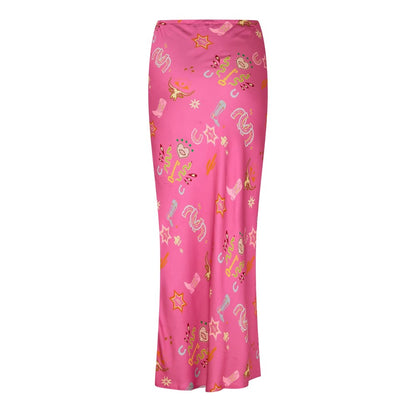 Pink - Back - Never Fully Dressed Womens-Ladies Dorris Maxi Skirt