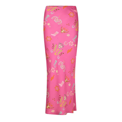 Pink - Front - Never Fully Dressed Womens-Ladies Dorris Maxi Skirt