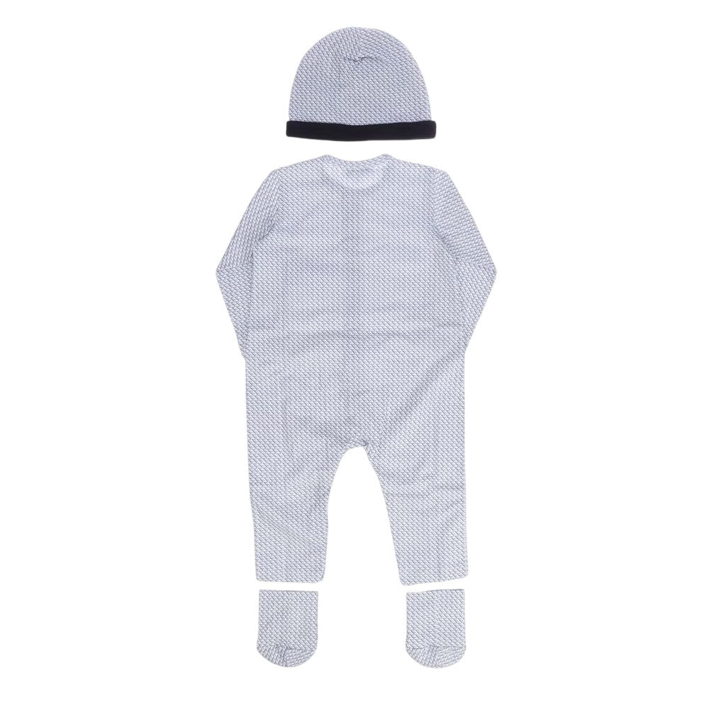 Blue - Back - Emporio Armani Baby EA7 Romper Set