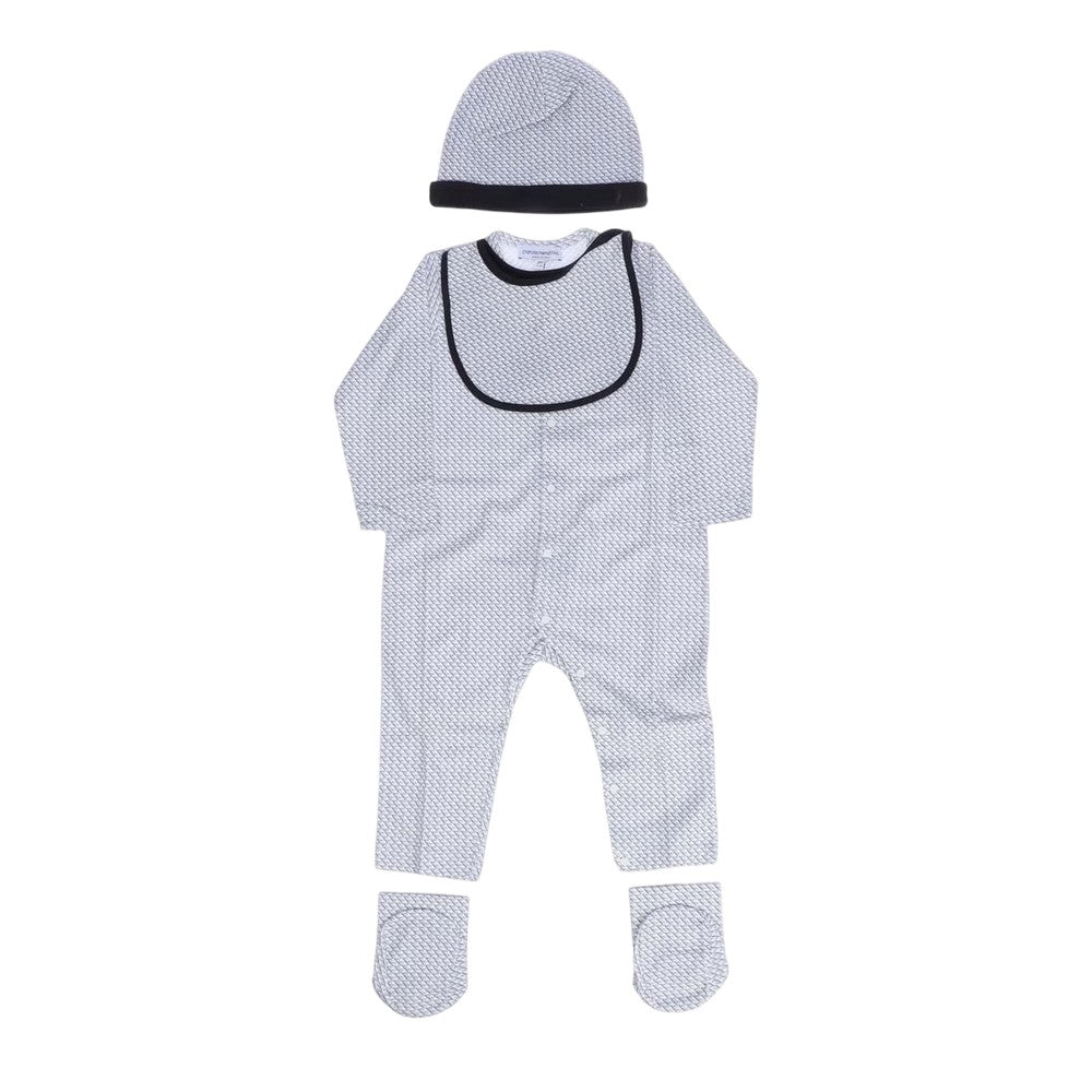 Blue - Front - Emporio Armani Baby EA7 Romper Set