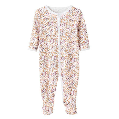 Rose - Side - Name It Baby Crew Neck Long-Sleeved Sleepsuit (Pack of 2)