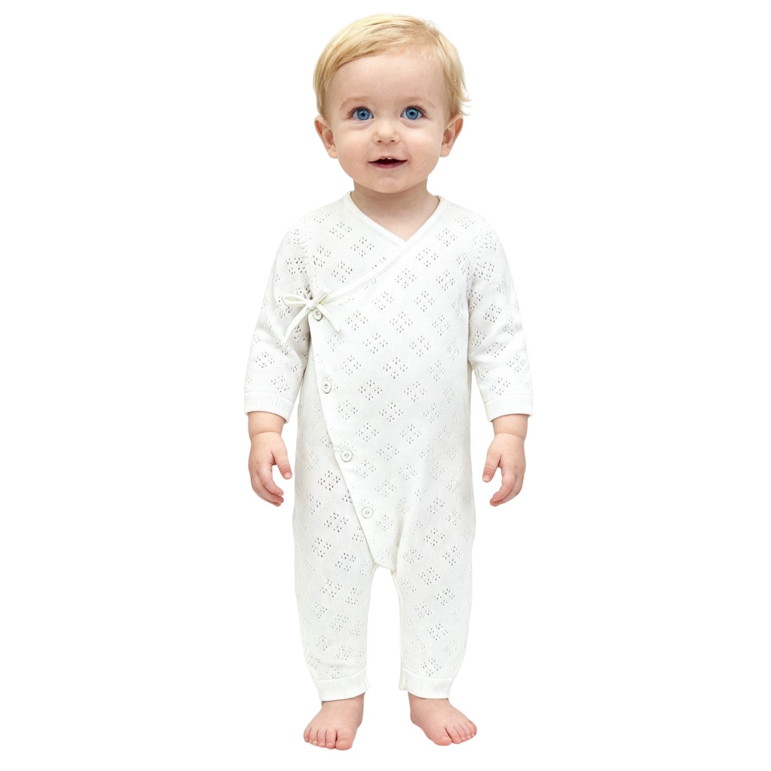 Off White - Side - Jack Wills Baby Cotton Breathable Romper