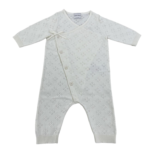 Off White - Front - Jack Wills Baby Cotton Breathable Romper