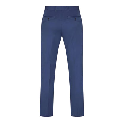 Blue - Back - Ted Baker Mens Twill Straight Leg Trousers