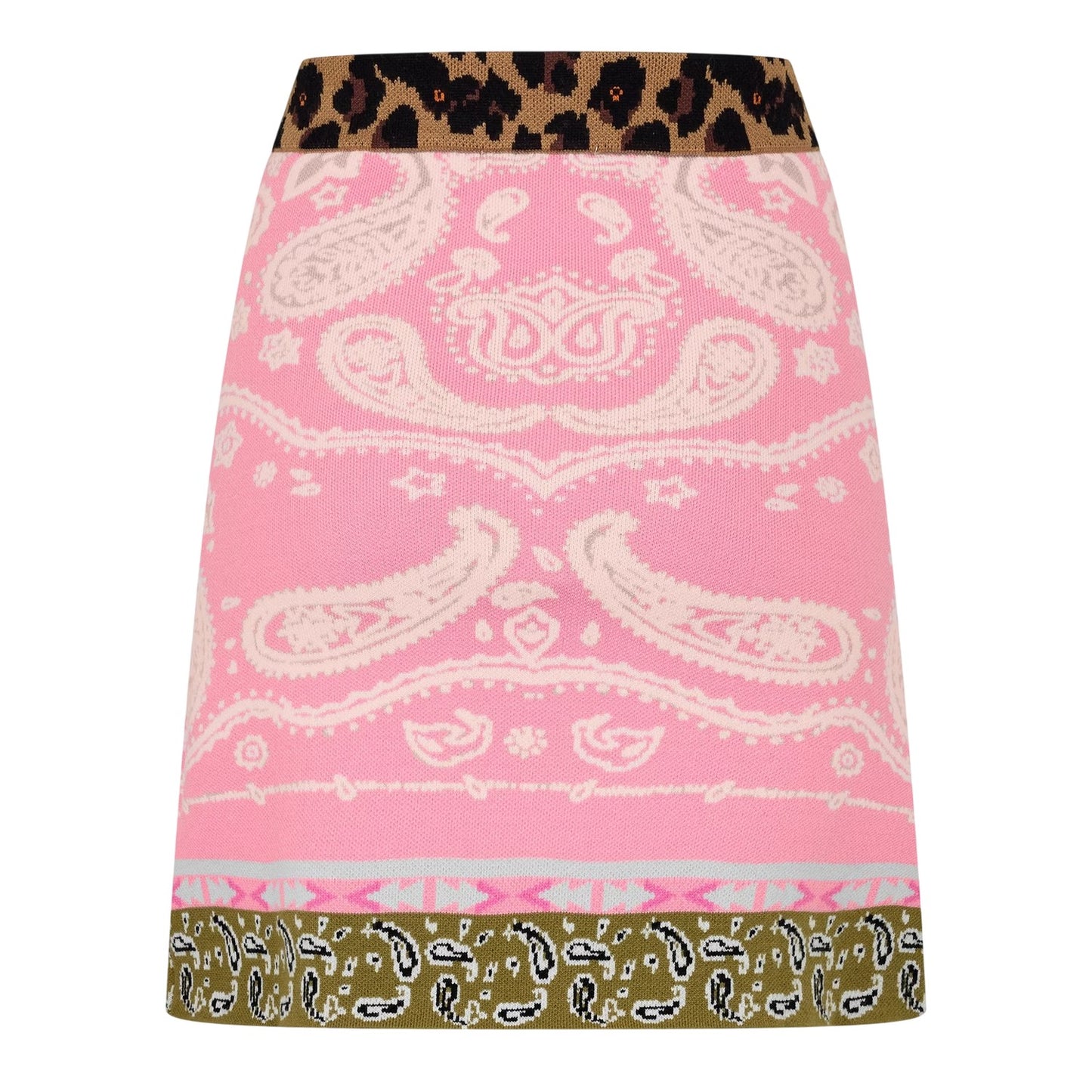 Pink - Front - Never Fully Dressed Womens-Ladies Bandana Knitted Mini Skirt