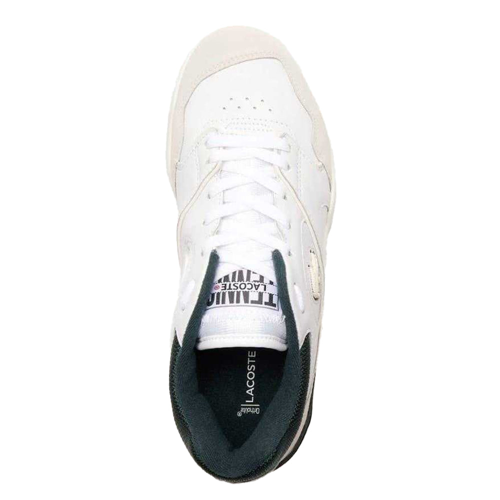 White - Side - Lacoste Mens Lineshot Leather Non Marking Trainers