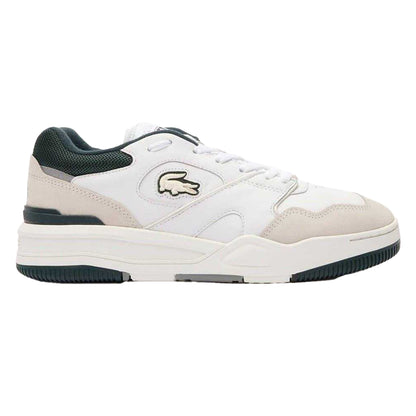 White - Front - Lacoste Mens Lineshot Leather Non Marking Trainers