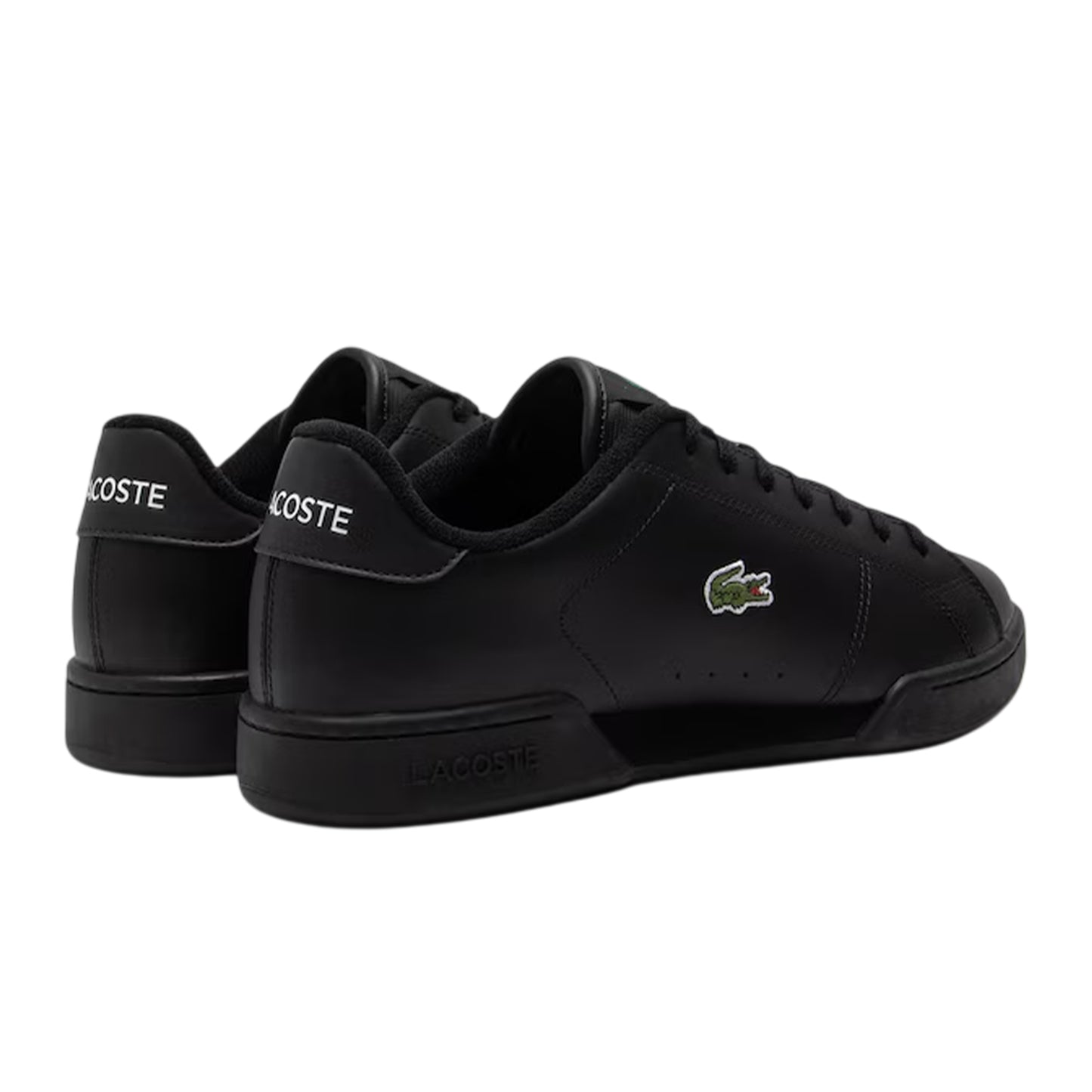 Black - Back - Lacoste Mens Carnaby Leather Trainers
