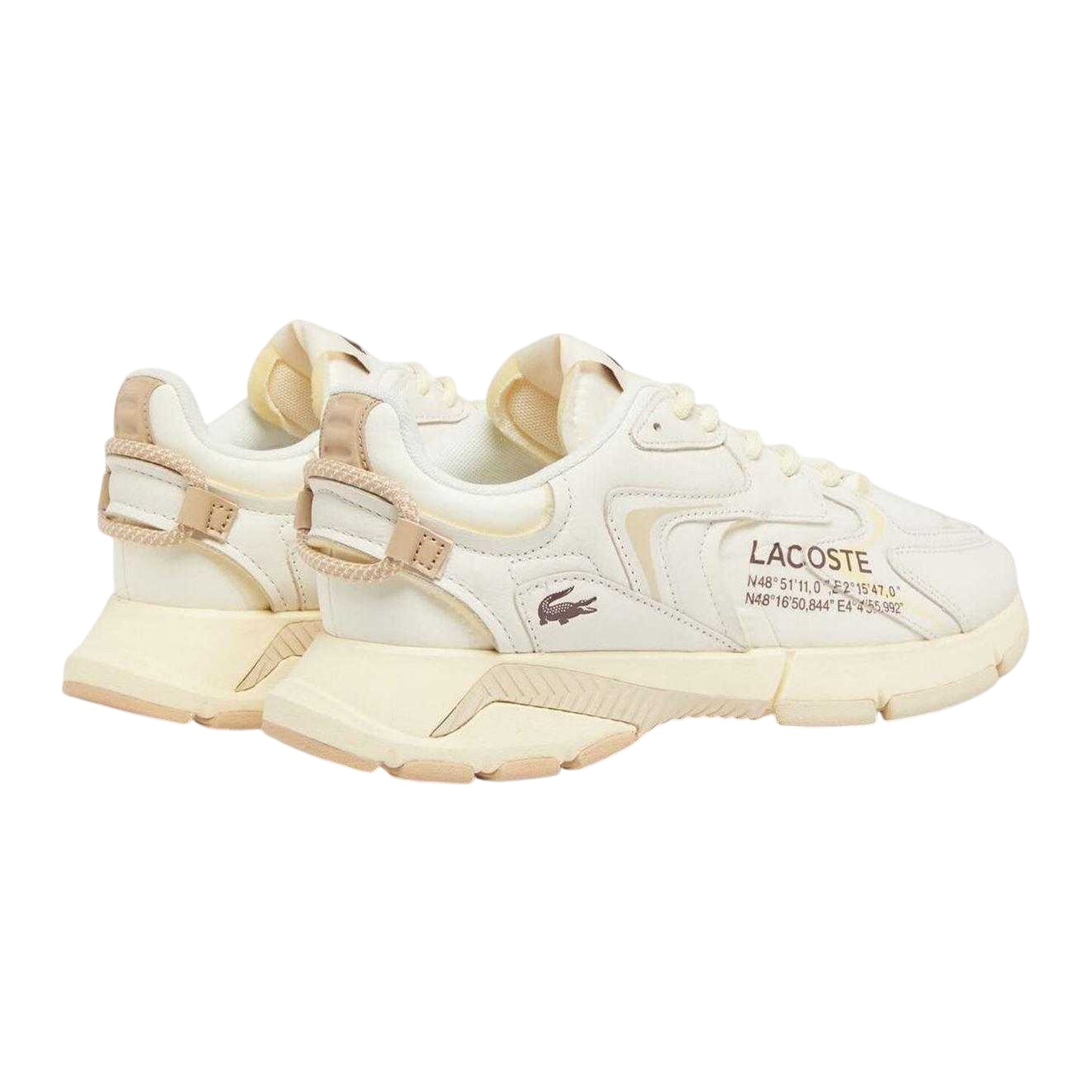 Off White - Back - Lacoste Mens L003 Neo Leather Trainers