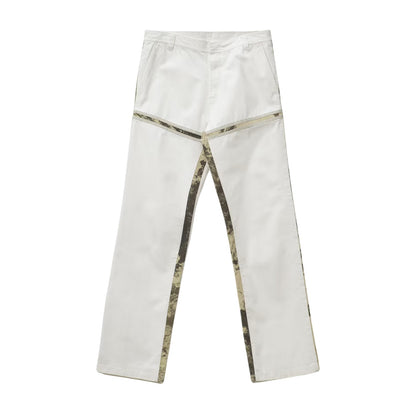Grey - Front - Diesel Mens Mich Camo Block Zip-Off Relaxed Fit Trousers