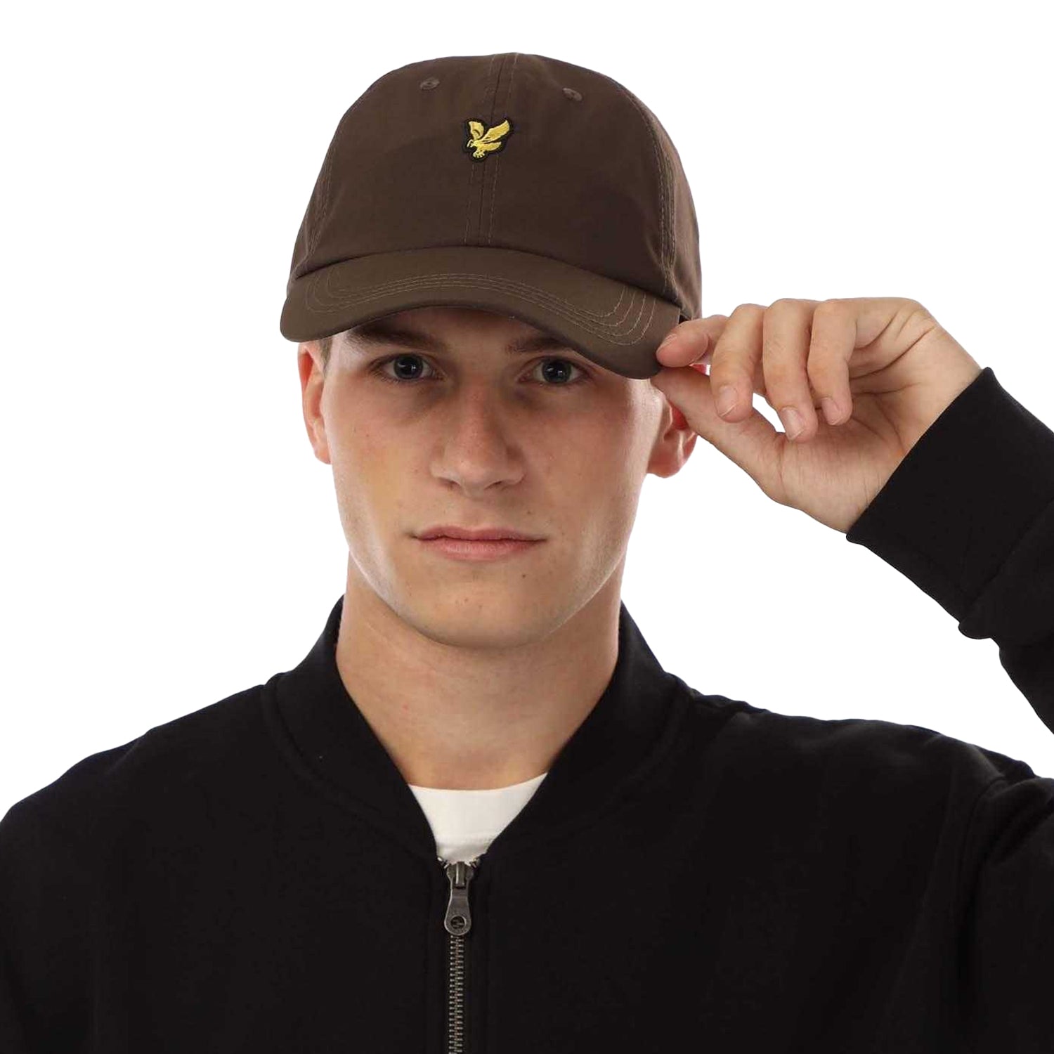 Olive - Side - Lyle & Scott Ripstop Baseball Cap