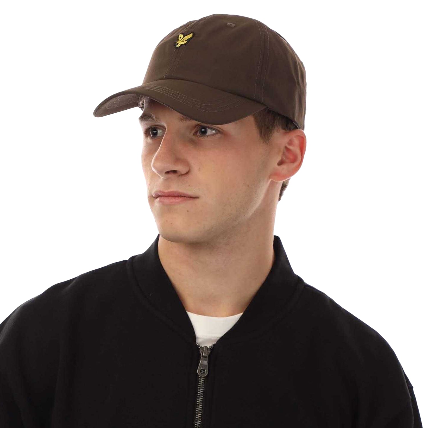 Olive - Front - Lyle & Scott Ripstop Baseball Cap