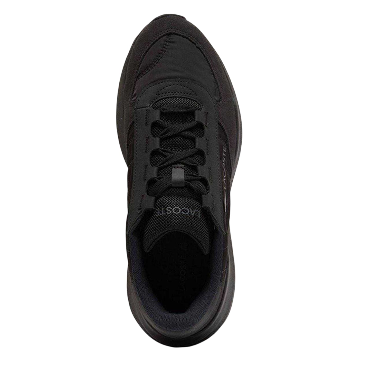 Black - Back - Lacoste Mens Elite Actevo Suede Trainers
