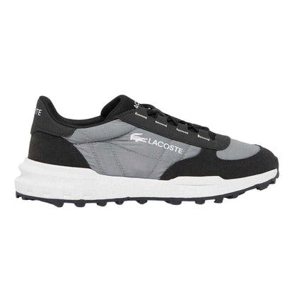 Grey - Front - Lacoste Mens Elite Actevo Suede Trainers