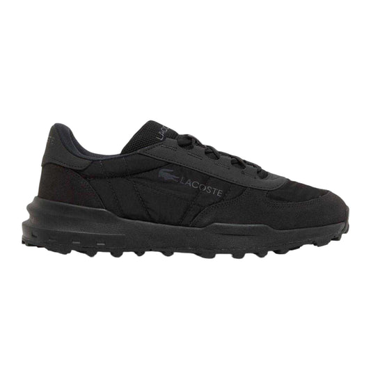 Black - Front - Lacoste Mens Elite Actevo Suede Trainers