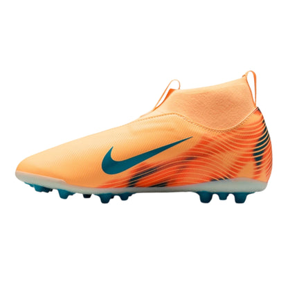 Orange-Melon - Back - Nike Childrens-Kids Zoom Mercurial Superfly 10 Academy Artificial Ground Football Boots