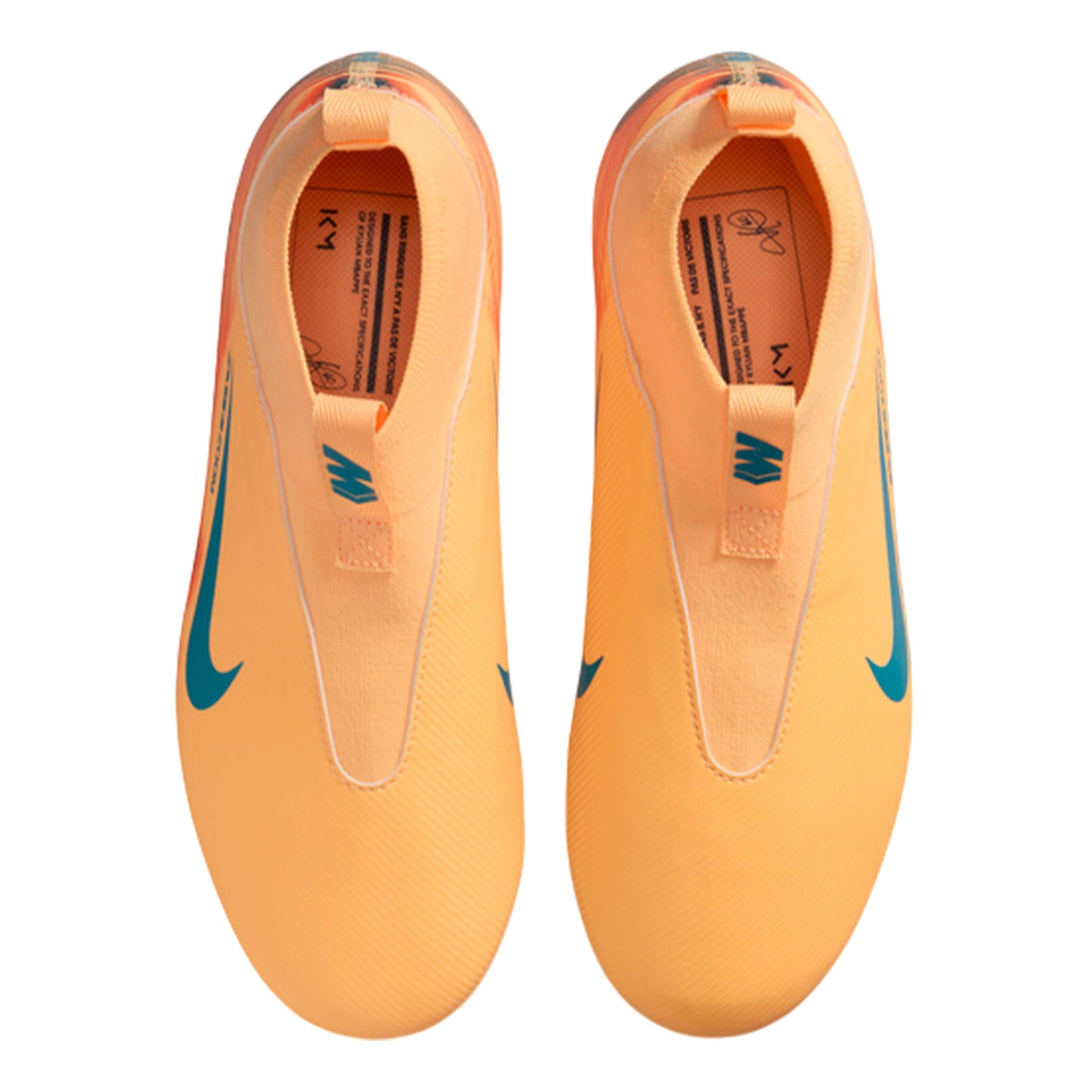 Orange-Melon - Side - Nike Childrens-Kids Zoom Mercurial Superfly 10 Academy Artificial Ground Football Boots