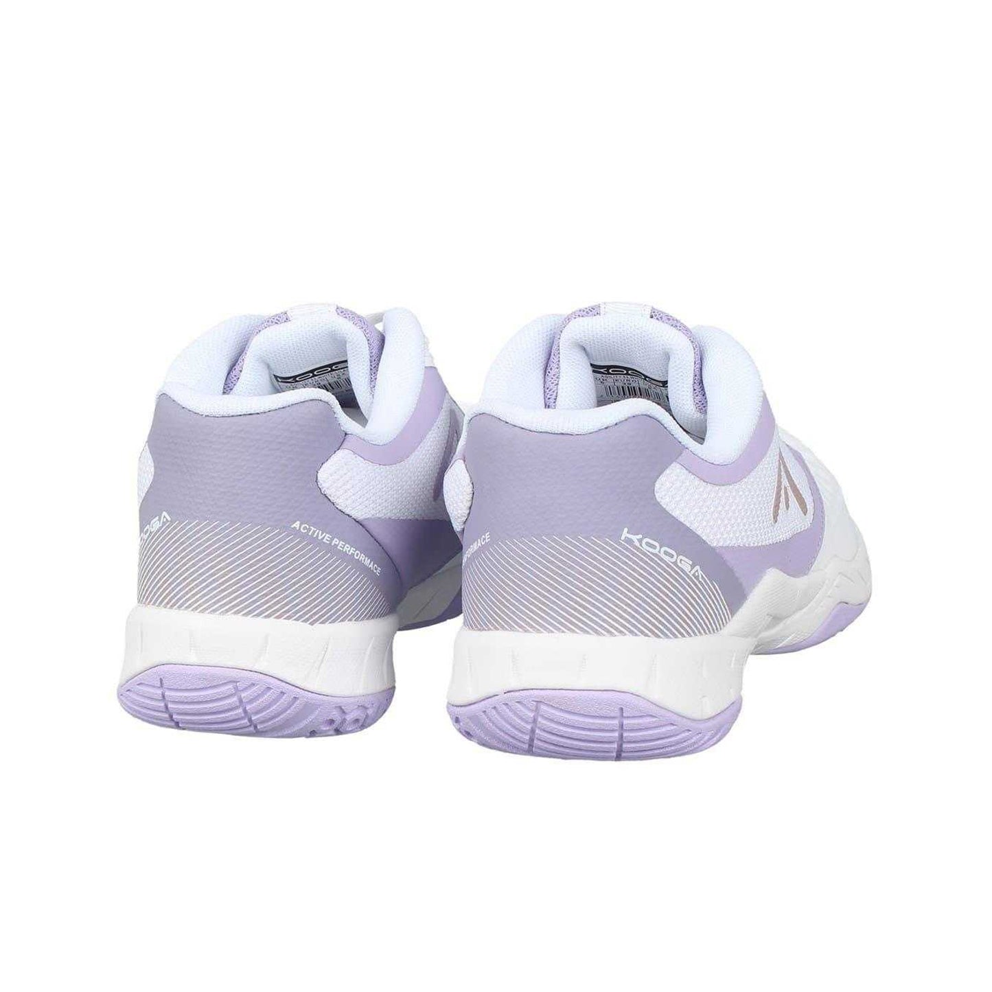 White-Lilac - Back - KooGa Womens-Ladies Netball Shoes