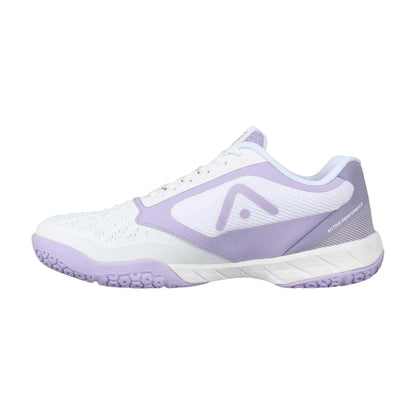 White-Lilac - Side - KooGa Womens-Ladies Netball Shoes