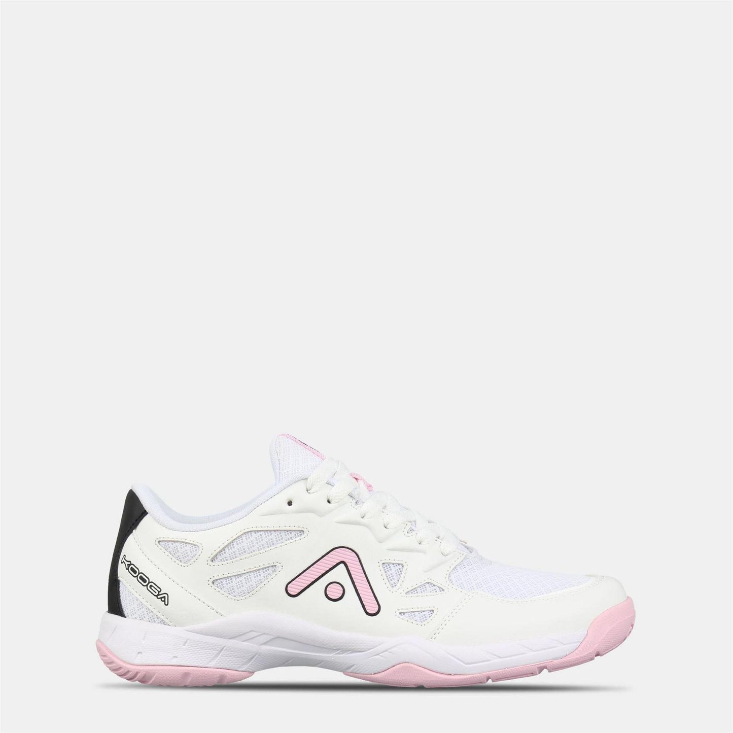 White-Pink - Front - KooGa Womens-Ladies Netball Shoes