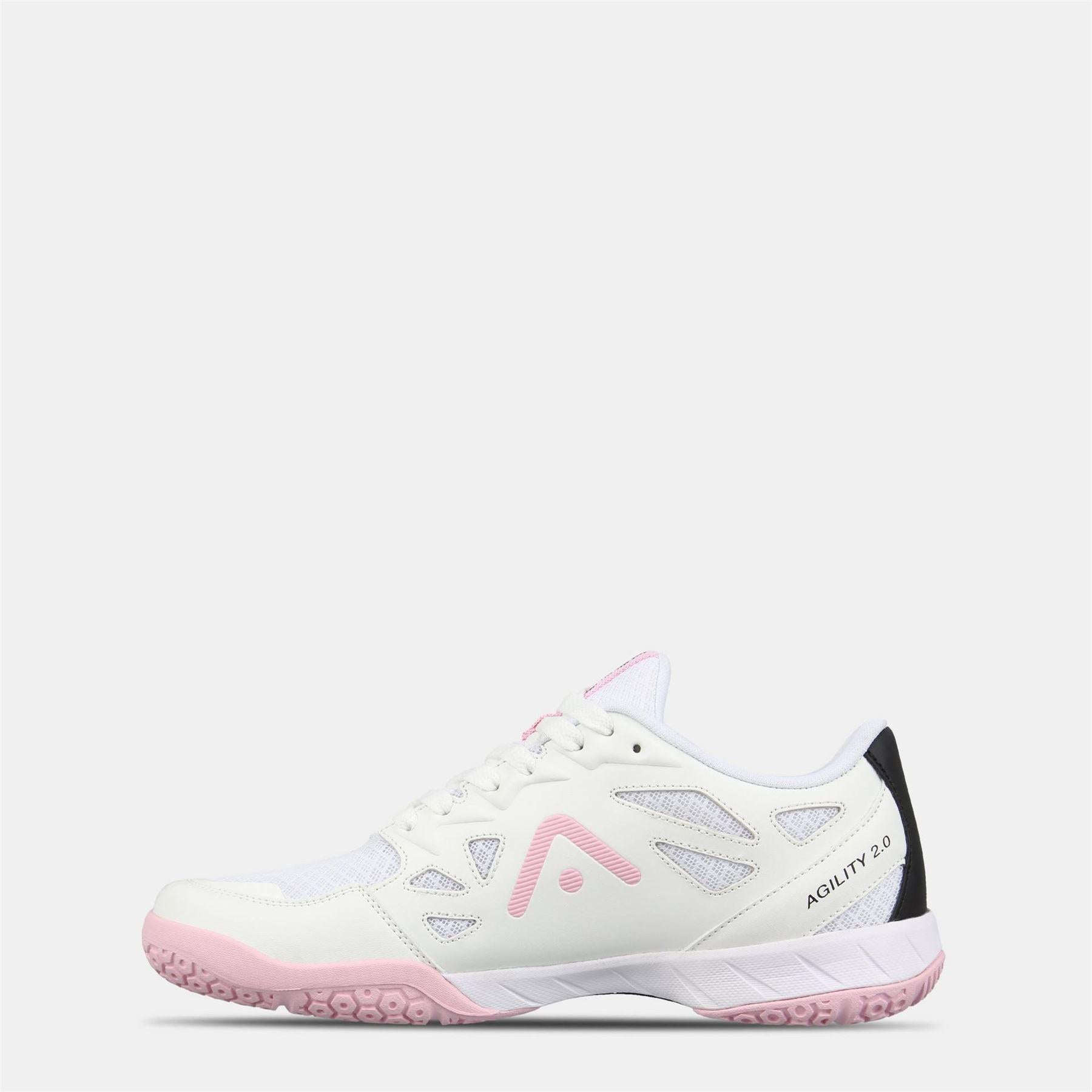 White-Pink - Back - KooGa Womens-Ladies Netball Shoes