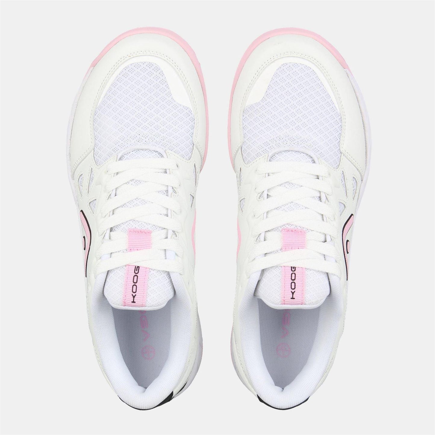 White-Pink - Lifestyle - KooGa Womens-Ladies Netball Shoes