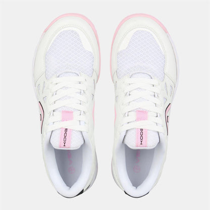 White-Pink - Lifestyle - KooGa Womens-Ladies Netball Shoes