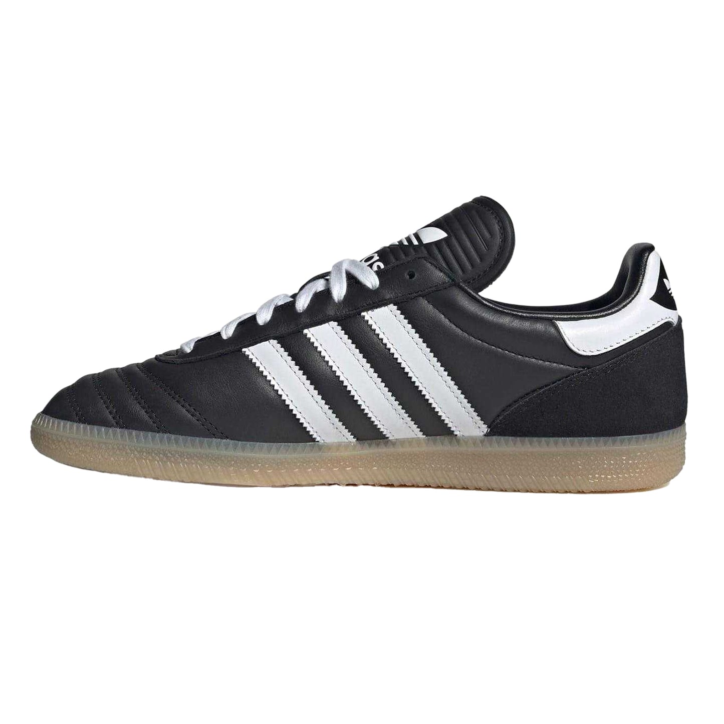 Black-White - Side - Adidas Mens Samba JP Leather Trainers