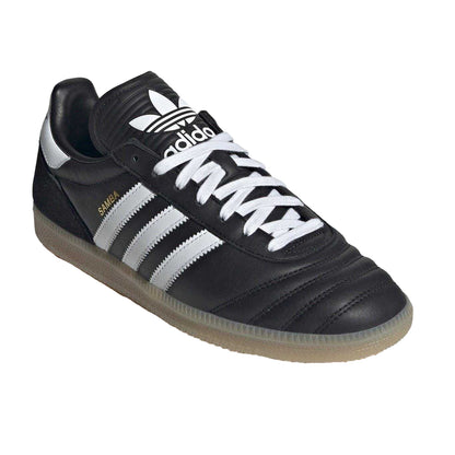 Black-White - Pack Shot - Adidas Mens Samba JP Leather Trainers
