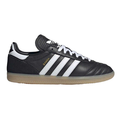 Black-White - Front - Adidas Mens Samba JP Leather Trainers
