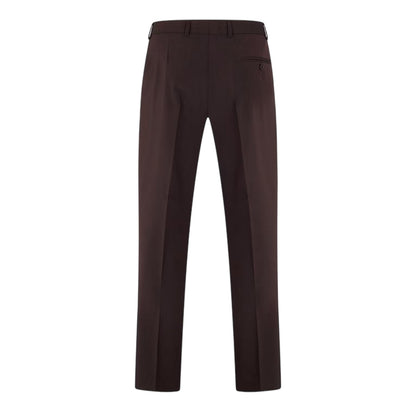 Burgundy - Back - Ted Baker Mens Regular Formal Trousers