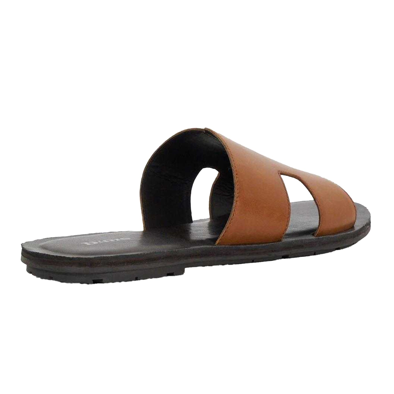Tan - Back - Dune London Womens-Ladies Ibes Leather Mule Sandals