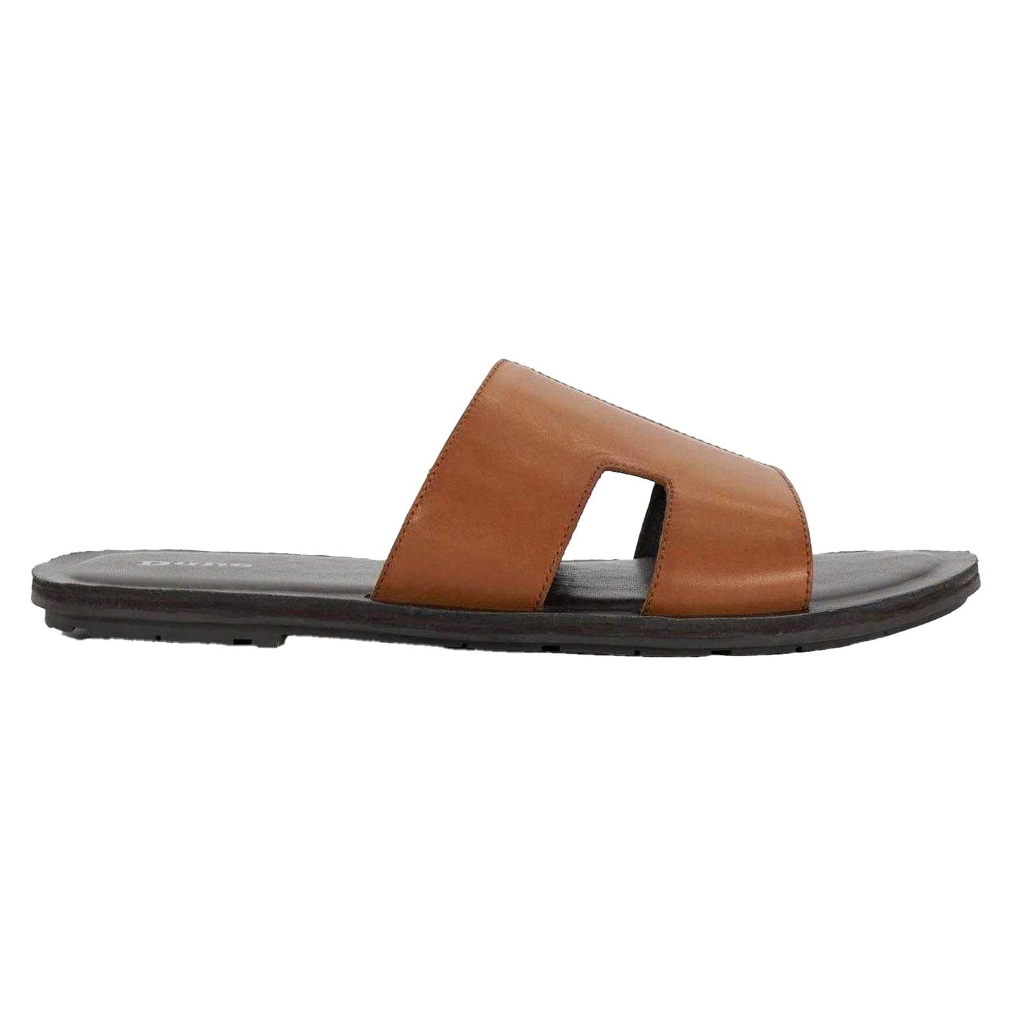 Tan - Side - Dune London Womens-Ladies Ibes Leather Mule Sandals