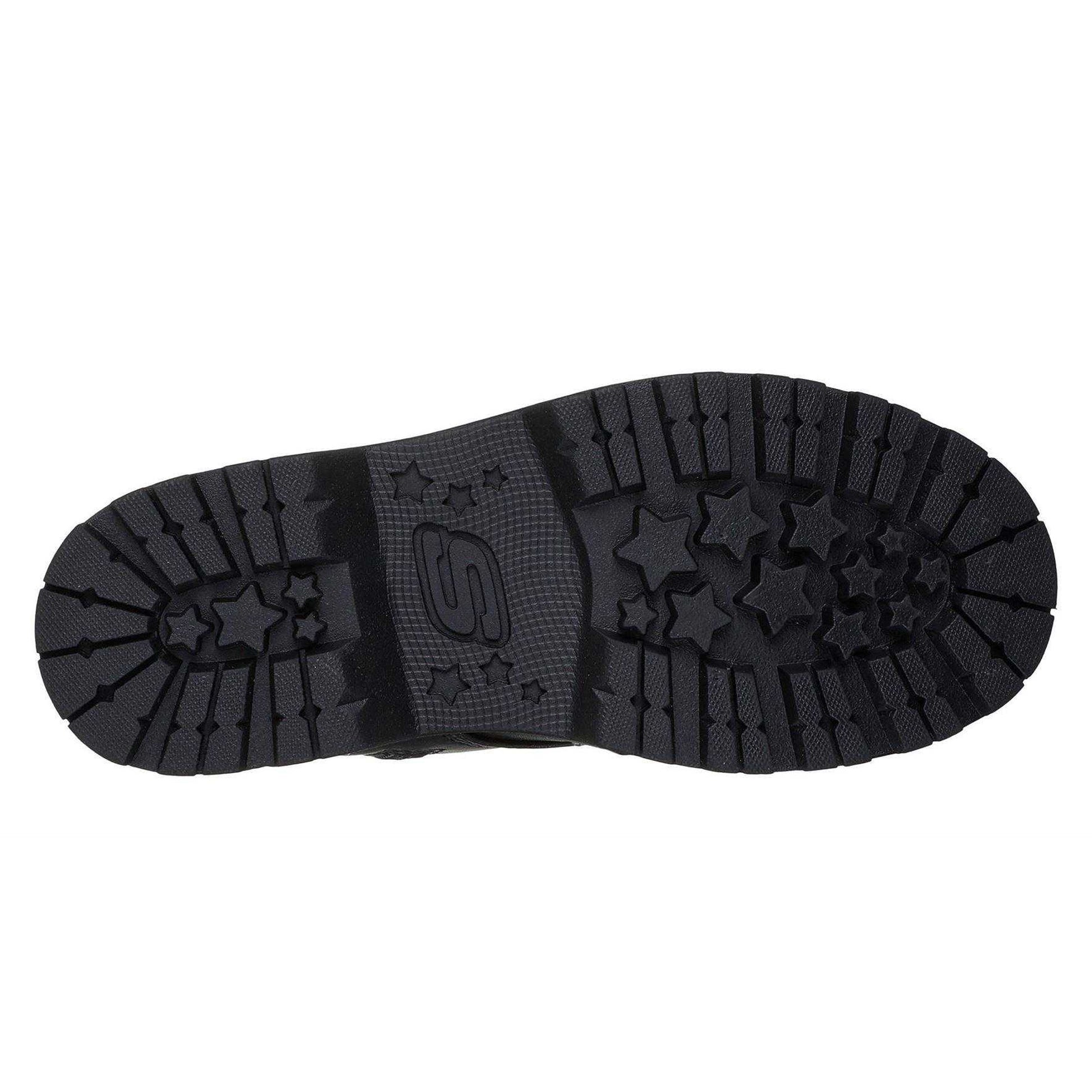 Black - Lifestyle - Skechers Childrens-Kids Leather Heeled Ankle Boots