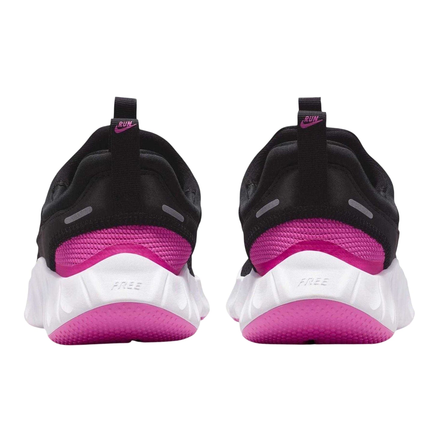 Black-Pink - Back - Nike Childrens-Kids Mesh Trainers