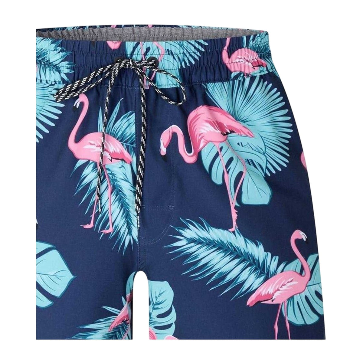 Blue-Pink - Side - Hurley Mens Flamingo Relaxed Fit Swim Shorts