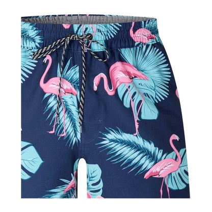 Blue-Pink - Side - Hurley Mens Flamingo Relaxed Fit Swim Shorts