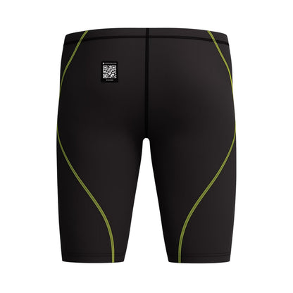 Black - Back - Speedo Mens Logo Jammer Shorts