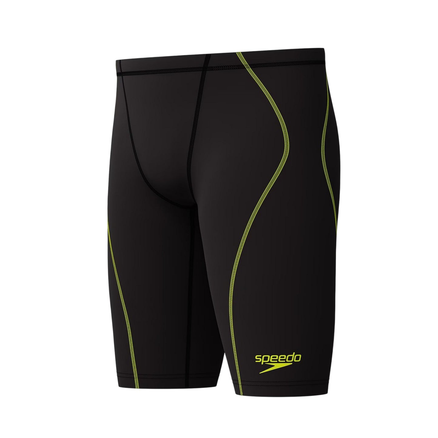 Black - Side - Speedo Mens Logo Jammer Shorts